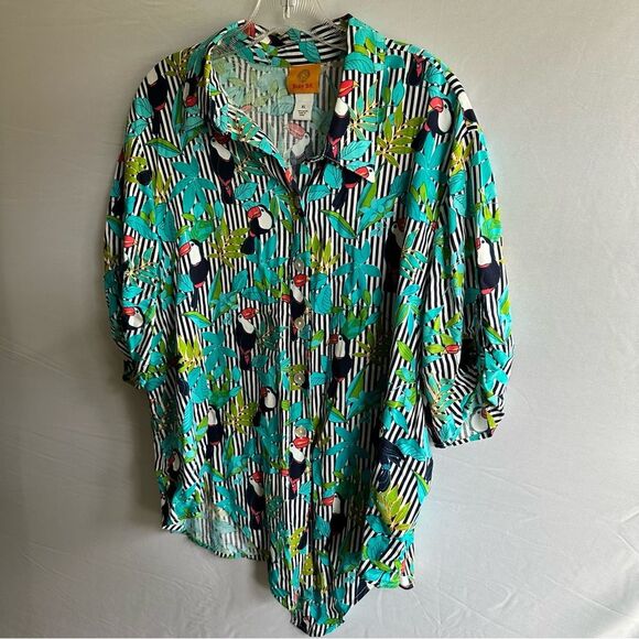 Ruby Rd. Tropical Print Shirt - Picture 1 of 6